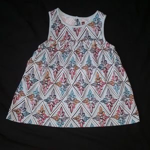 Used Tea Collection Girls Blue Print Top